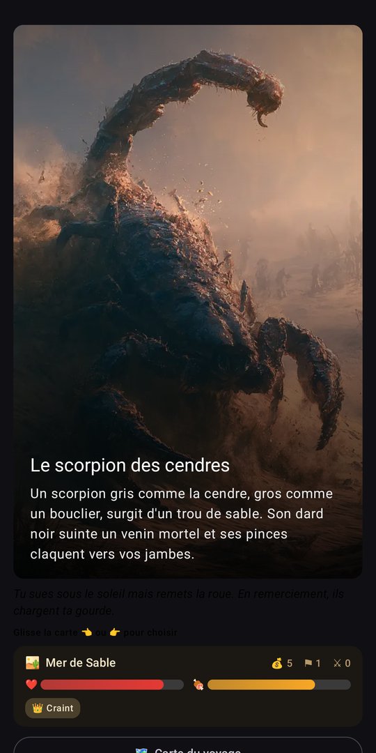 La Destinée — combat dans le désert